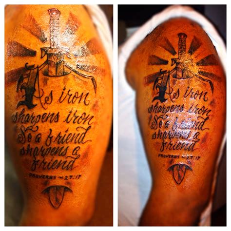 iron sharpens iron tattoo|what does iron sharpens mean spiritually.